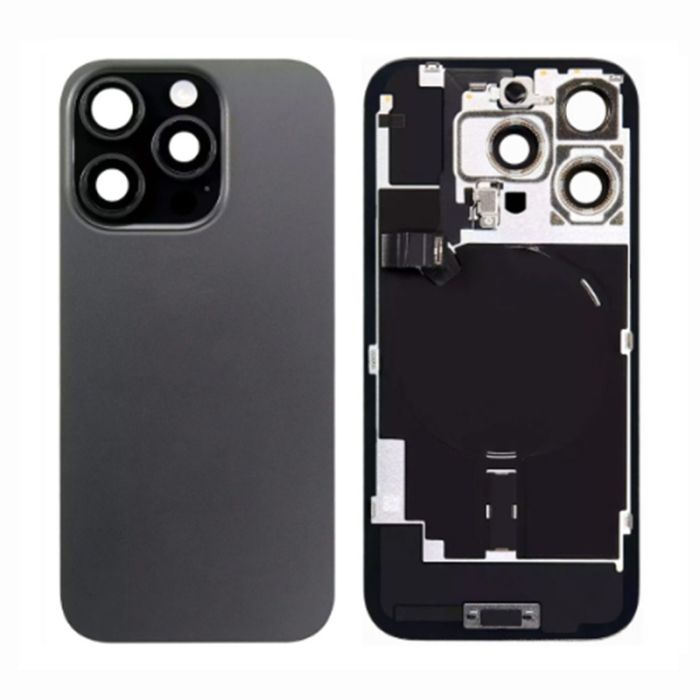 Back Panel with Wireless Charging Flex Black for iPhone 16Pro (Best Quality)