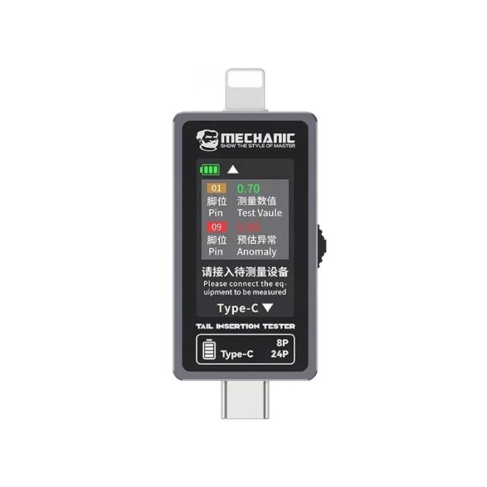 Mechanic T-824 Audio Detections for iPhone Lightning and Androids Type C Ports Devices