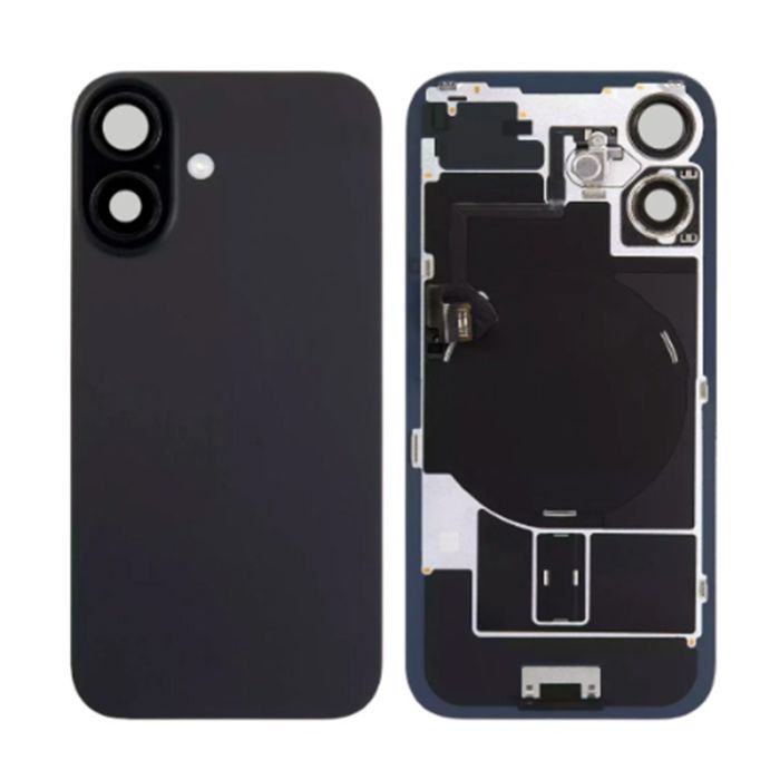 Back Panel with Wireless Charging Flex Black for iPhone 16Plus (Best Quality)
