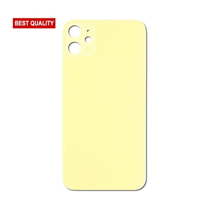 Back Glass Yellow No Logo for iPhone 11 (Best Aftermarket)
