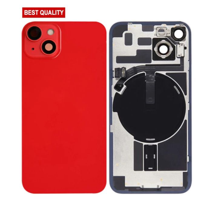 Back Panel With Wireless Charging Flex Red No Logo For iPhone 14 (Best Quality)