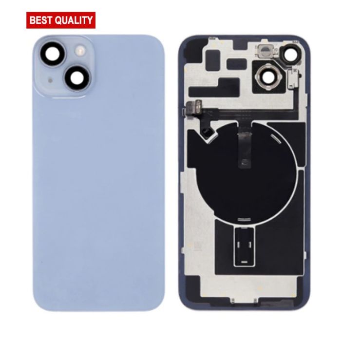 Back Panel With Wireless Charging Flex Blue No Logo For iPhone 14Plus (Best Quality)