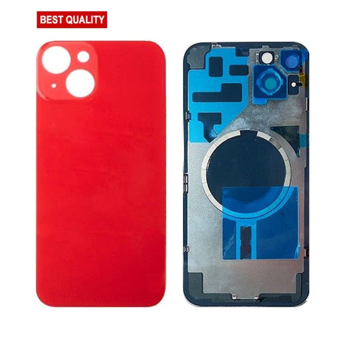 Back Panel With Magnet Red No Logo For iPhone 14 (Best Aftermarket)