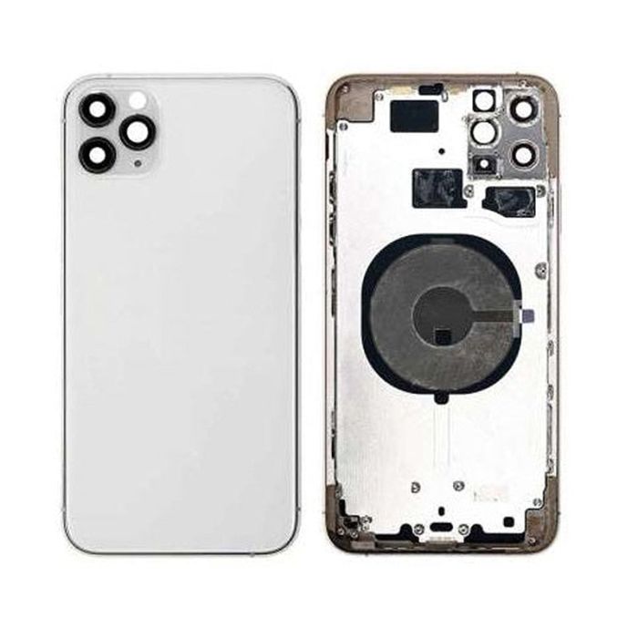 Back Housing Without Parts White No Logo For iPhone 11Pro (Best Aftermarket)