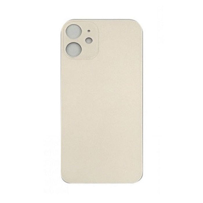 Back Glass White No Logo for iPhone 12 (Aftermarket Premium)