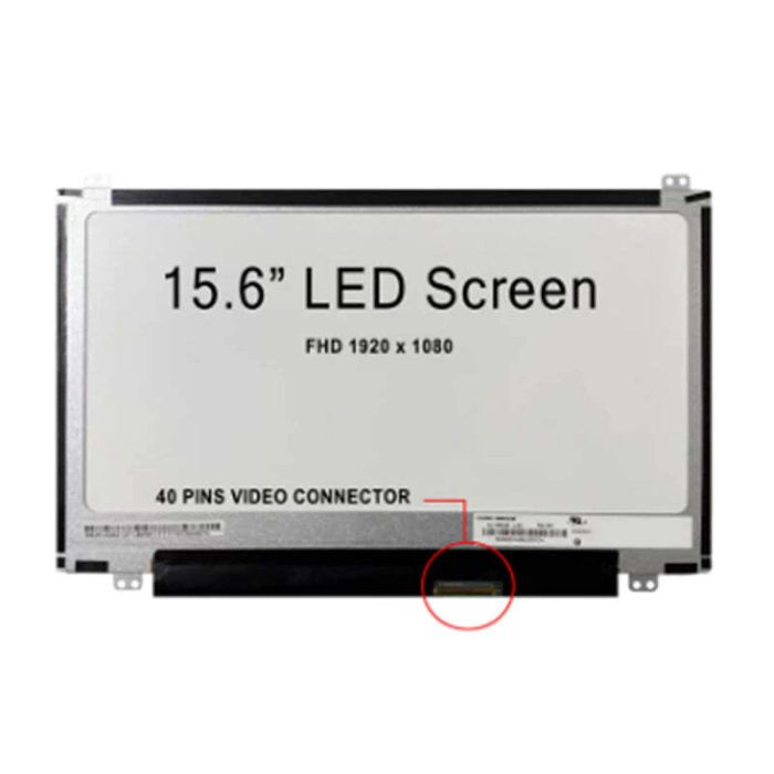 Laptop 15.6" Slim 40Pins Socket LED HD 1366x768 Screen Display Panel With Top and Bottom Brackets NT156WHM-T00