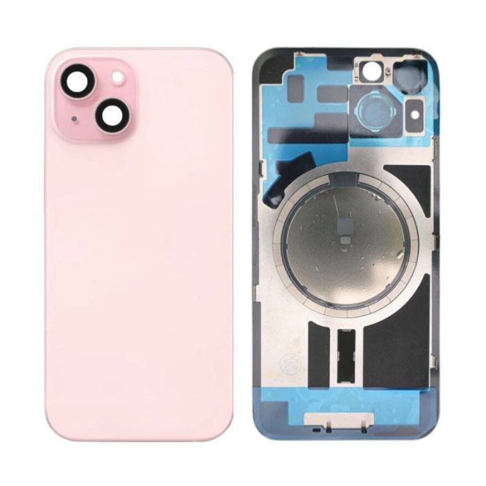 Back Panel With Magnet Pink No Logo For iPhone 15Plus (Aftermarket Premium)
