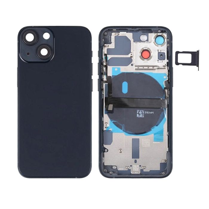 Back Housing With Power Flex Black No Logo For iPhone 13Mini