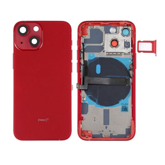 Back Housing With Power Flex Red No Logo For iPhone 13Mini