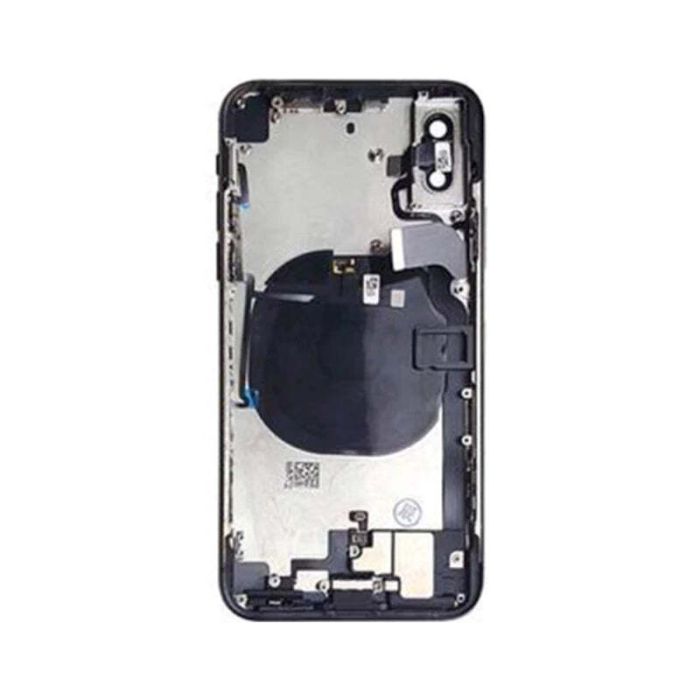 IPHONE X BACK HOUSING WITH VOLUME POWER FLEX BLACK NO LOGO