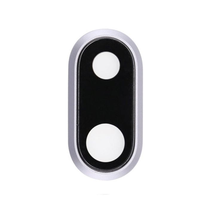 IPHONE 8PLUS BACK CAMERA LENS WITH FRAME SILVER