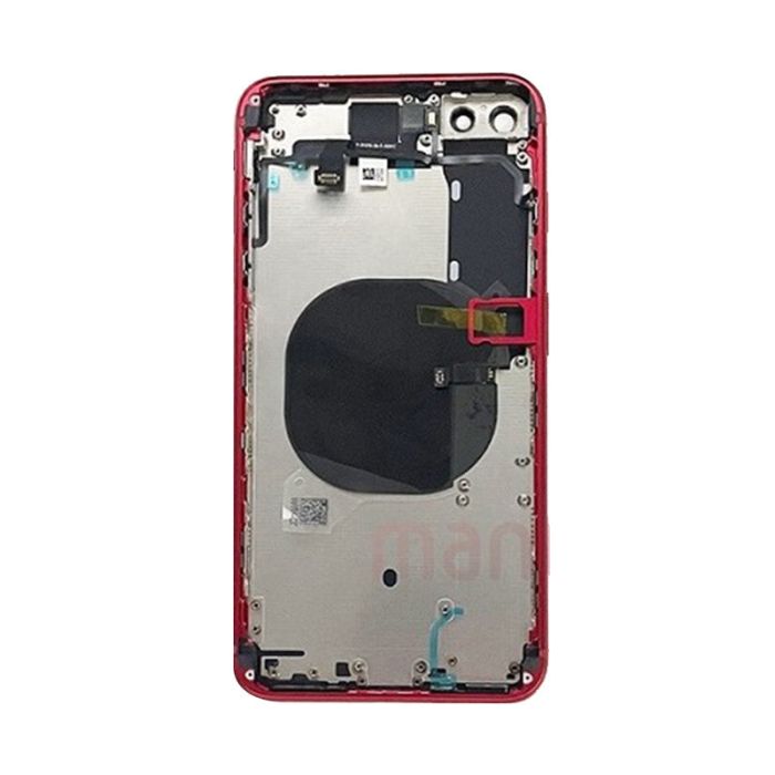 IPHONE 8PLUS BACK HOUSING WITH POWER FLEX RED  NO LOGO(AFTERMARKET HIGH QUALITY)
