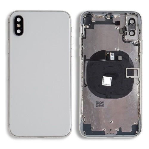 IPHONE X BACK HOUSING WITH VOLUME POWER FLEX WHITE NO LOGO