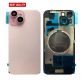 Back Panel With Magnet Pink No Logo For iPhone 15 (Best Aftermarket)