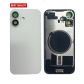 Back Panel with Magnet White No Logo for iPhone 16 (Best Aftermarket)
