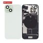 Back Panel With Wireless Charging Flex Green No Logo For iPhone 15 (Best Quality)
