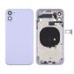 Back Housing With Power Flex Purple No Logo For iPhone 11 (Best Aftermarket)
