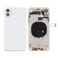 Back Housing With Power Flex White No Logo For iPhone 11 (Best Aftermarket)