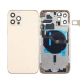 Back Housing With Power Flex Gold No Logo For iPhone 12Pro (Best Aftermarket)