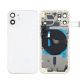 Back Housing With Power Flex White No Logo For iPhone 12 (Best Aftermarket)