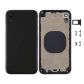 IPHONE XR BACK HOUSING WITHOUT PARTS BLACK NO LOGO (AFTERMARKET HIGH QUALITY)