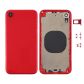 IPHONE XR BACK HOUSING WITHOUT PARTS RED NO LOGO (AFTERMARKET HIGH QUALITY)