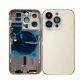 Back Housing With Power Flex Gold No Logo For iPhone 14Pro (Best Aftermarket)