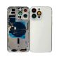 Back Housing With Power Flex White No Logo For iPhone 14Pro Max (BEST AFTERMARKET)