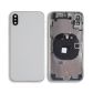 IPHONE XS BACK HOUSING WITH VOLUME POWER FLEX WHITE NO LOGO (BEST AFTERMARKET)
