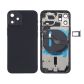 Back Housing With Power Flex Black No Logo For iPhone 12Mini (Best Aftermarket)