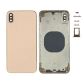IPHONE XS MAX BACK HOUSING WITHOUT PARTS GOLD NO LOGO (AFTERMARKET HIGH QUALITY)