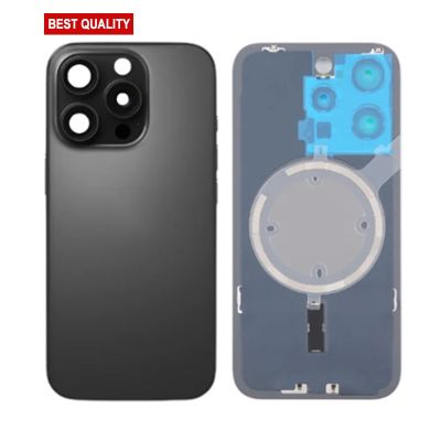 Back Panel with Magnet Black No Logo for iPhone 16Pro Max (Best Aftermarket)