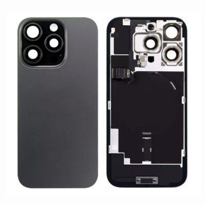 Back Panel with Wireless Charging Flex Black for iPhone 16Pro (Best Quality)
