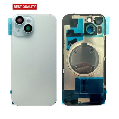 Back Panel With Magnet Blue No Logo For iPhone 15 (Best Aftermarket)