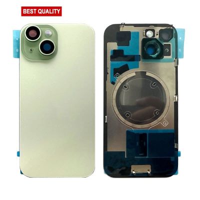 Back Panel With Magnet Green No Logo For iPhone 15 (Best Aftermarket)