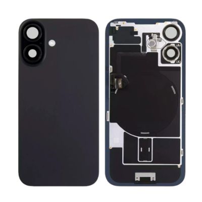 Back Panel with Wireless Charging Flex Black for iPhone 16Plus (Best Quality)