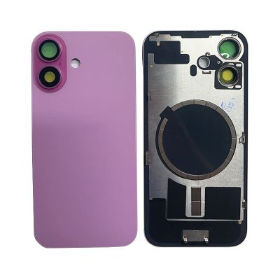 Back Panel with Magnet Pink No Logo for iPhone 16 (Aftermarket Premium)