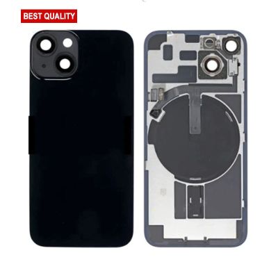 Back Panel With Wireless Charging Flex Black No Logo For iPhone 14 (Best Quality)