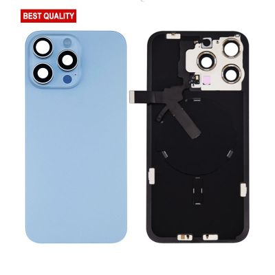 Back Panel With Wireless Charging Flex Blue No Logo For iPhone 15Pro Max (Best Quality)