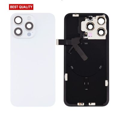 Back Panel With Wireless Charging Flex White No Logo For iPhone 15Pro Max (Best Quality)