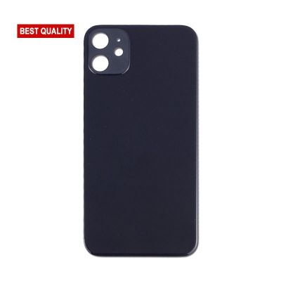 Back Glass Black No Logo for iPhone 11 (Best Aftermarket)