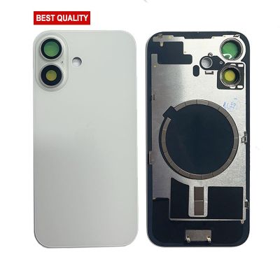 Back Panel with Magnet White No Logo for iPhone 16Plus (Best Aftermarket)