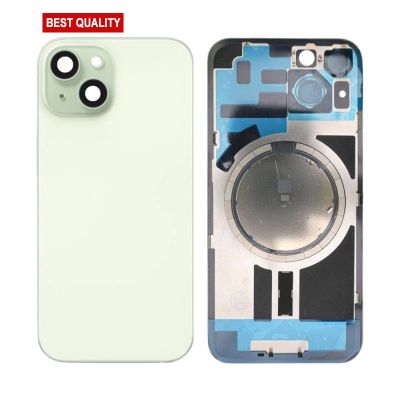 Back Panel with Magnet Green No Logo for iPhone 15Plus (Best Aftermarket)