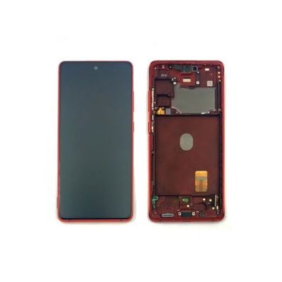 Samsung S20FE Service Pack OLED Screen Assembled with Third Party Frame Red