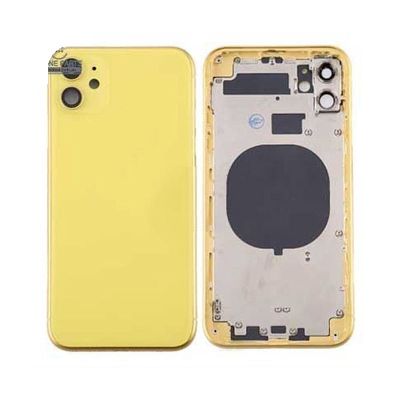 Back Housing Without Parts Yellow No Logo For iPhone 11 (Best Aftermarket)