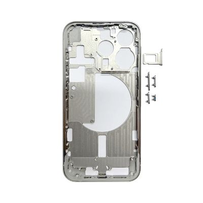 Middle Frame White For iPhone 15Pro (Best   Aftermarket)