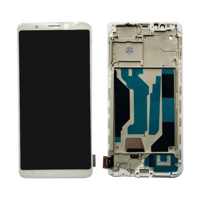 OPPO R11S SCREEN WITH FRAME WHITE (TFT)