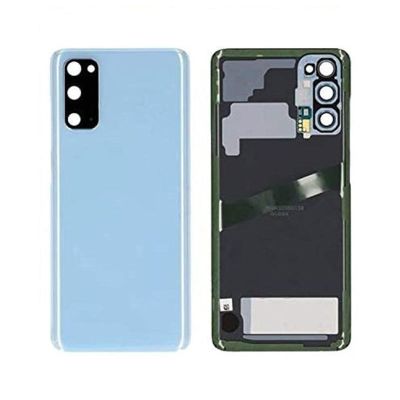 SAMSUNG S20 G980 BACK GLASS CLOUD BLUE WITH MICROPHONE MODULE (AFTERMARKET PREMIUM)
