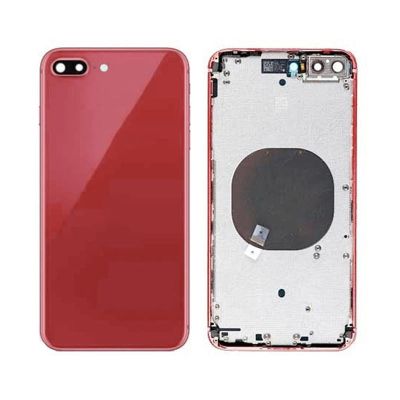 IPHONE 8PLUS BACK HOUSING WITHOUT PARTS RED NO LOGO (AFTERMARKET HIGH QUALITY)