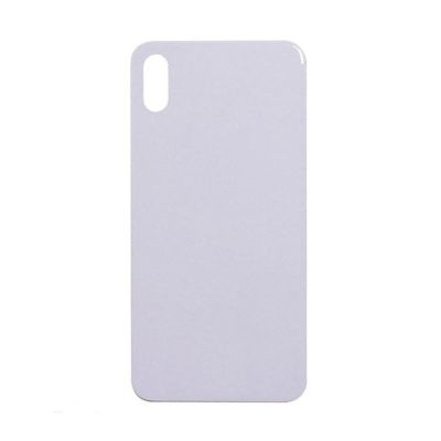 IPHONE X BACK GLASS WHITE NO LOGO (BIG HOLE)